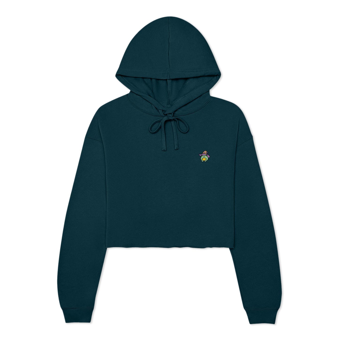Dalix Sorcerer Frog Midweight Fleece Cropped Hoodie