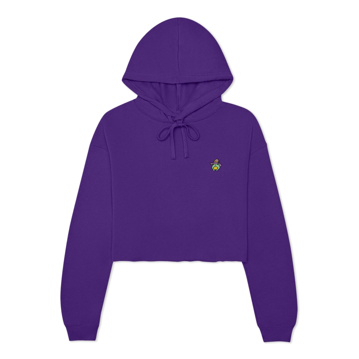 Dalix Sorcerer Frog Midweight Fleece Cropped Hoodie