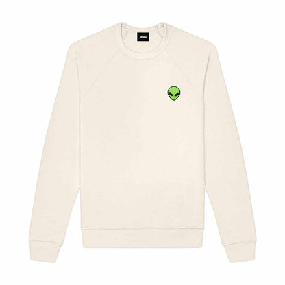 Dalix Alien Embroidered Fleece Crewneck Long Sleeve Sweatshirt Mens in 2XL XX-Large