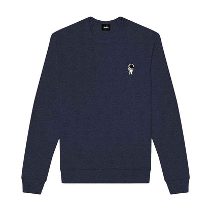 Dalix Astronaut Embroidered Crewneck Fleece Sweatshirt Pullover Mens in Navy Blue XL X-Large