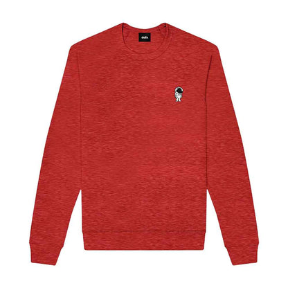 Dalix Astronaut Embroidered Crewneck Fleece Sweatshirt Pullover Mens in Red XL X-Large