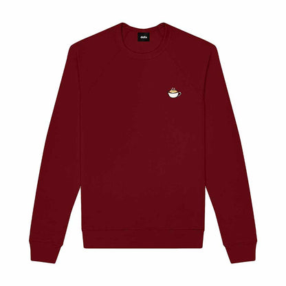 Dalix Cappuccino Embroidered Fleece Crewneck Long Sleeve Sweatshirt Mens in Cardinal Red 2XL XX-Large