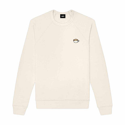 Dalix Cappuccino Embroidered Fleece Crewneck Long Sleeve Sweatshirt Mens in 2XL XX-Large