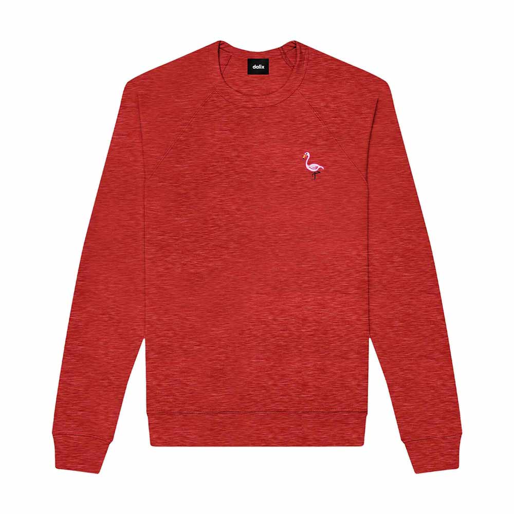 Dalix Flamingo Midweight Fleece Raglan Sweatshirt