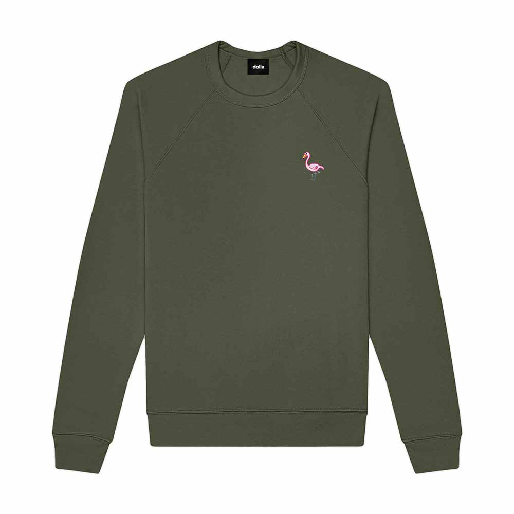 Dalix Flamingo Midweight Fleece Raglan Sweatshirt