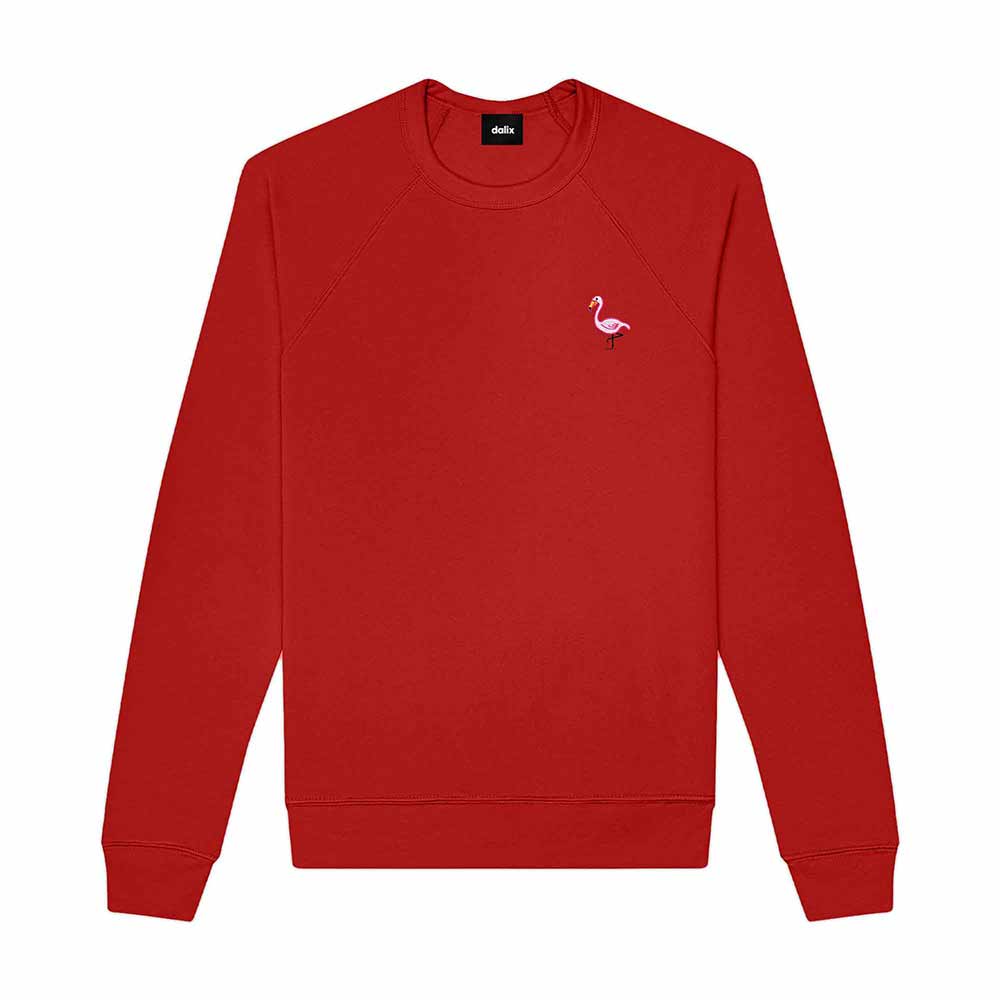 Dalix Flamingo Midweight Fleece Raglan Sweatshirt