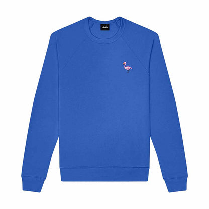 Dalix Flamingo Embroidered Fleece Crewneck Long Sleeve Sweatshirt Mens in 2XL XX-Large
