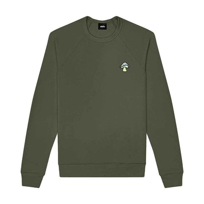 Dalix Mushroom Midweight Fleece Crewneck Sweatshirt (Glow in the Dark)