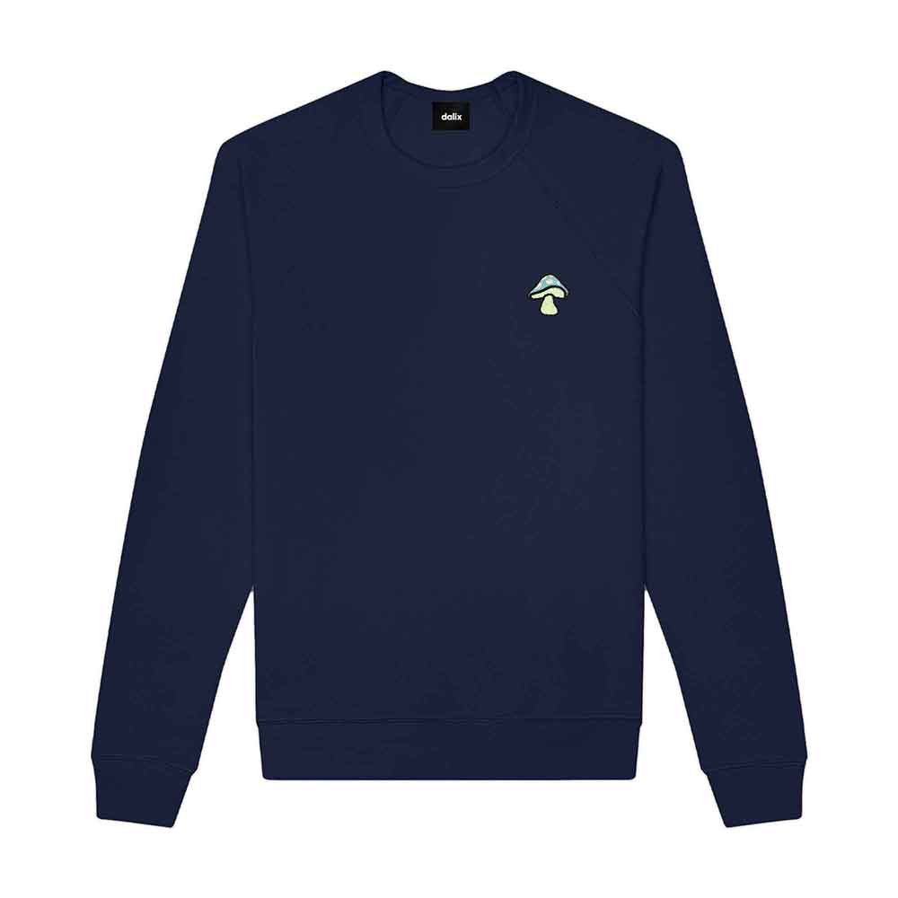 Dalix Mushroom Midweight Fleece Crewneck Sweatshirt (Glow in the Dark)