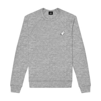 Dalix Ghost Embroidered Crewneck Long Sleeve Sweatshirt Fleece Men in Cardinal XL X-Large