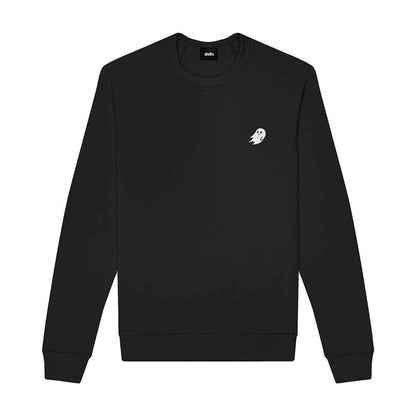 Dalix Ghost Embroidered Crewneck Long Sleeve Sweatshirt Fleece Men in Carolina Blue XL X-Large