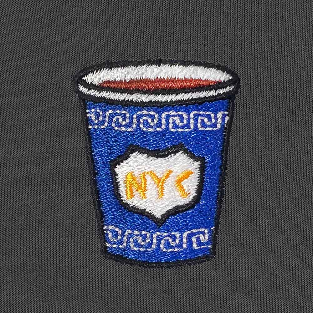 Dalix NYC Coffee Cup Embroidered Fleece Sweatshirt Pullover Mens in Athletic Heather S Small