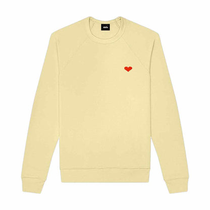 Dalix Pixel Heart Embroidered Fleece Crewneck Long Sleeve Sweatshirt Mens in 2XL XX-Large