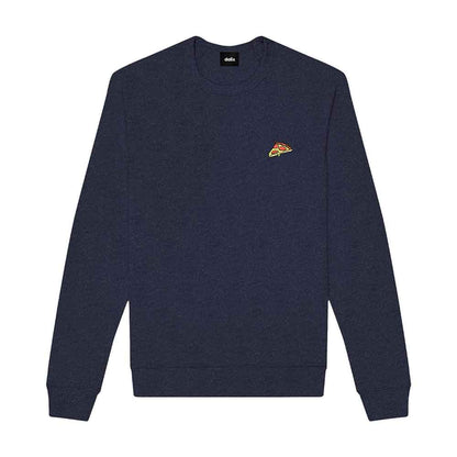 Dalix Pizza Embroidered Crewneck Fleece Sweatshirt Pullover Mens in Peach XL X-Large