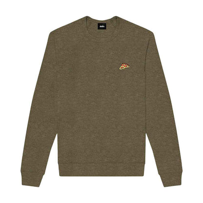 Dalix Pizza Embroidered Crewneck Fleece Sweatshirt Pullover Mens in True Royal M Medium