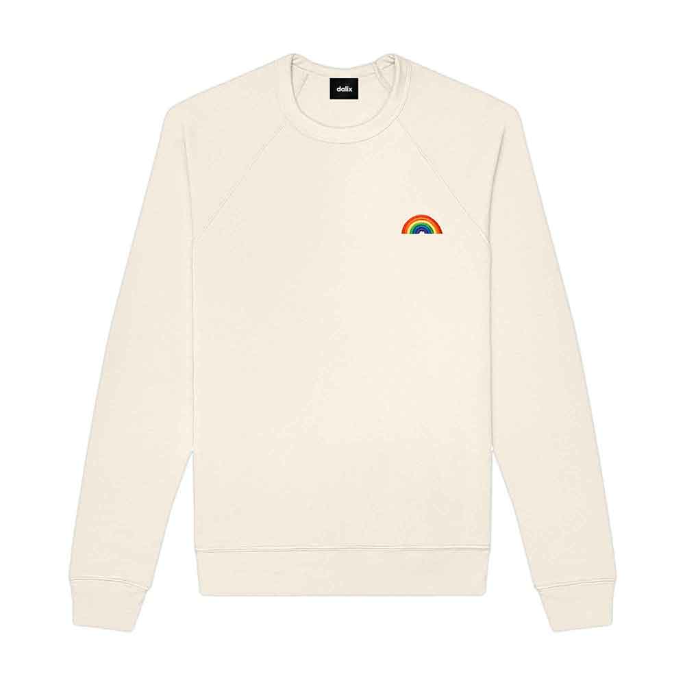 Dalix Rainbow Midweight Fleece Crewneck Sweatshirt