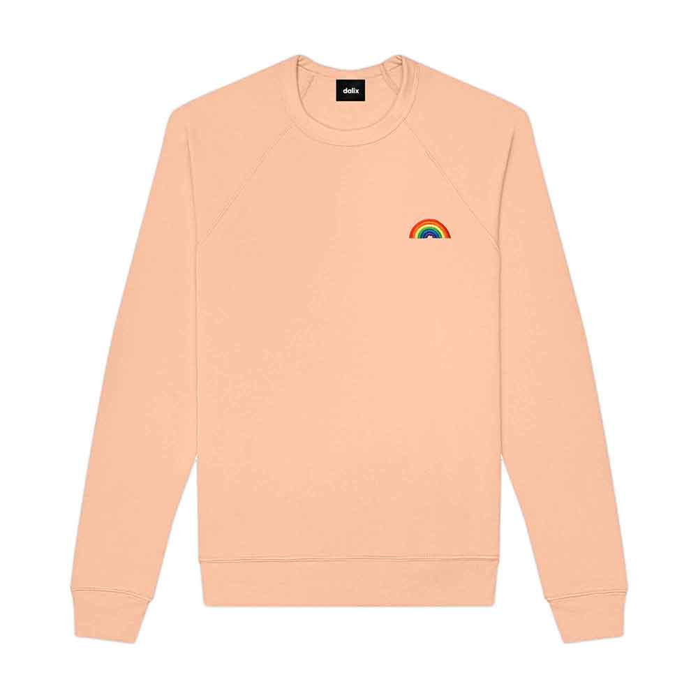 Dalix Rainbow Midweight Fleece Crewneck Sweatshirt