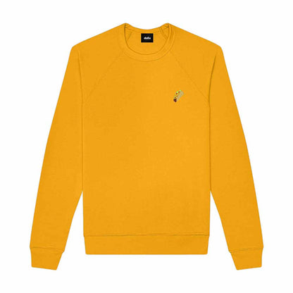 Dalix Taco Embroidered Fleece Crewneck Long Sleeve Sweatshirt Mens in Gold 2XL XX-Large