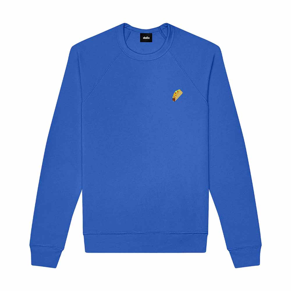 Dalix Taco Embroidered Fleece Crewneck Long Sleeve Sweatshirt Mens in 2XL XX-Large
