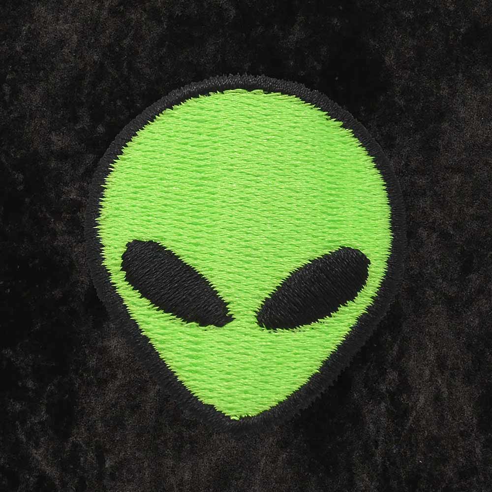 Dalix Alien Embroidered Fleece Hoodie Mineral Wash Long Sleeve Sweatshirt Mens in Black 2XL XX-Large