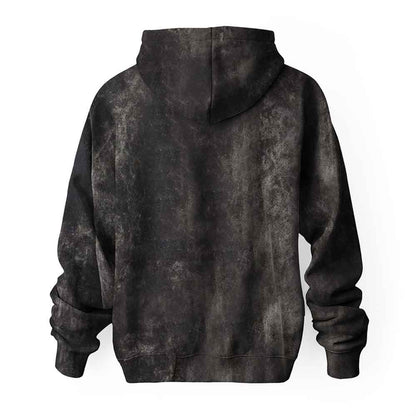 Dalix Astronaut Embroidered Fleece Hoodie Mineral Wash Long Sleeve Sweatshirt Mens in Black 2XL XX-Large