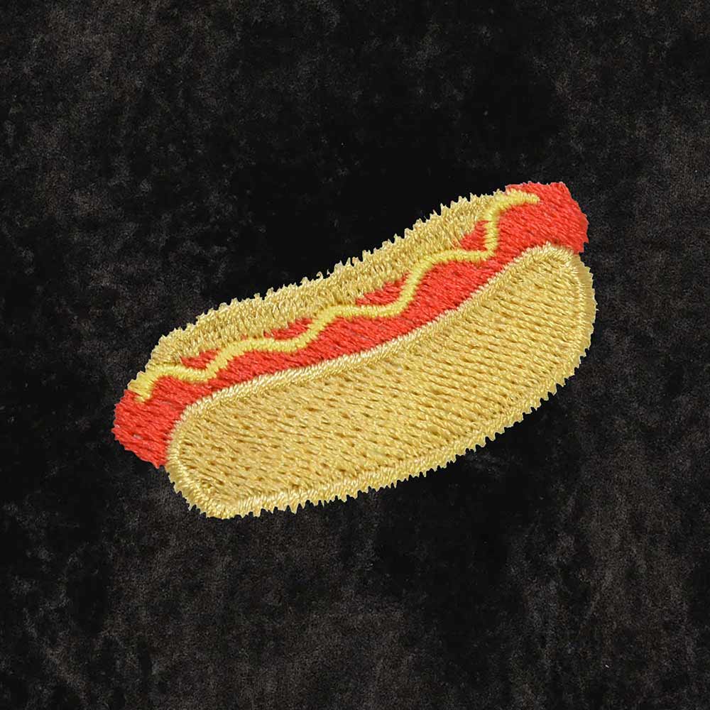 Dalix Hot Dog Embroidered Fleece Hoodie Mineral Wash Long Sleeve Sweatshirt Mens in Black 2XL XX-Large
