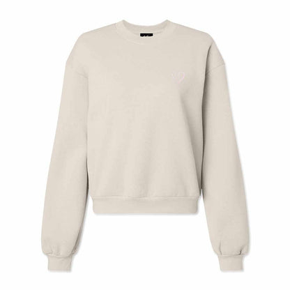 Dalix Heart Midweight Fleece Relaxed Sweatshirt