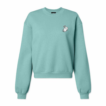 Dalix Heartly Ghost Midweight Fleece Relaxed Sweatshirt